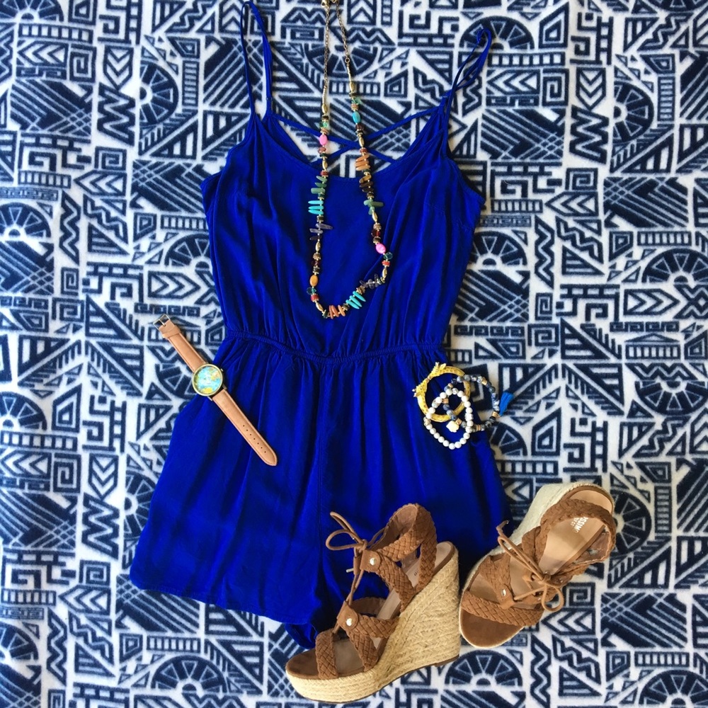 Royal blue romper